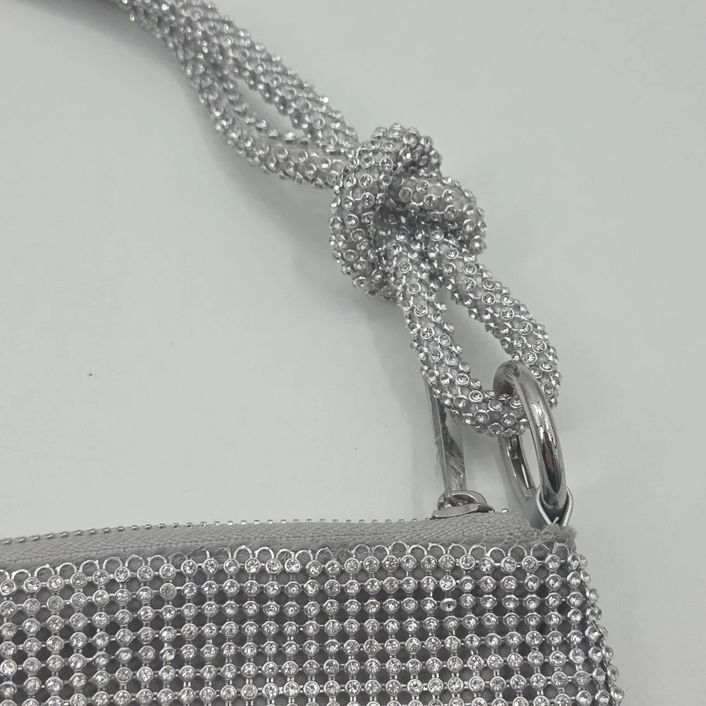 Elegant Silver Rhinestone Women's Bag - Picture 15 of 16